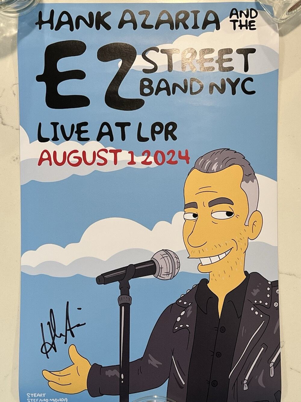 Hank Azaria & The EZ Street Band Simpson Inspired Signed 12x18 Poster Autograph1